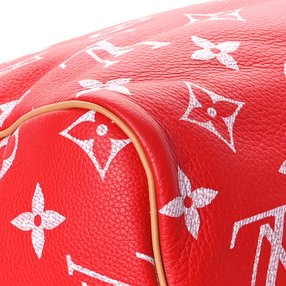 Louis Vuitton Calfskin Monogram Speedy P9 Bandouliere 50 Red 13 of 15