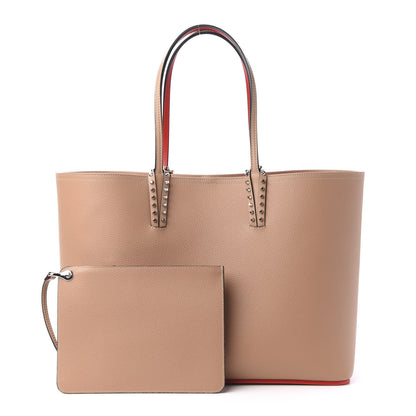 Christian Louboutin Calfskin Spikes East West Cabata Tote Nude 1 of 10