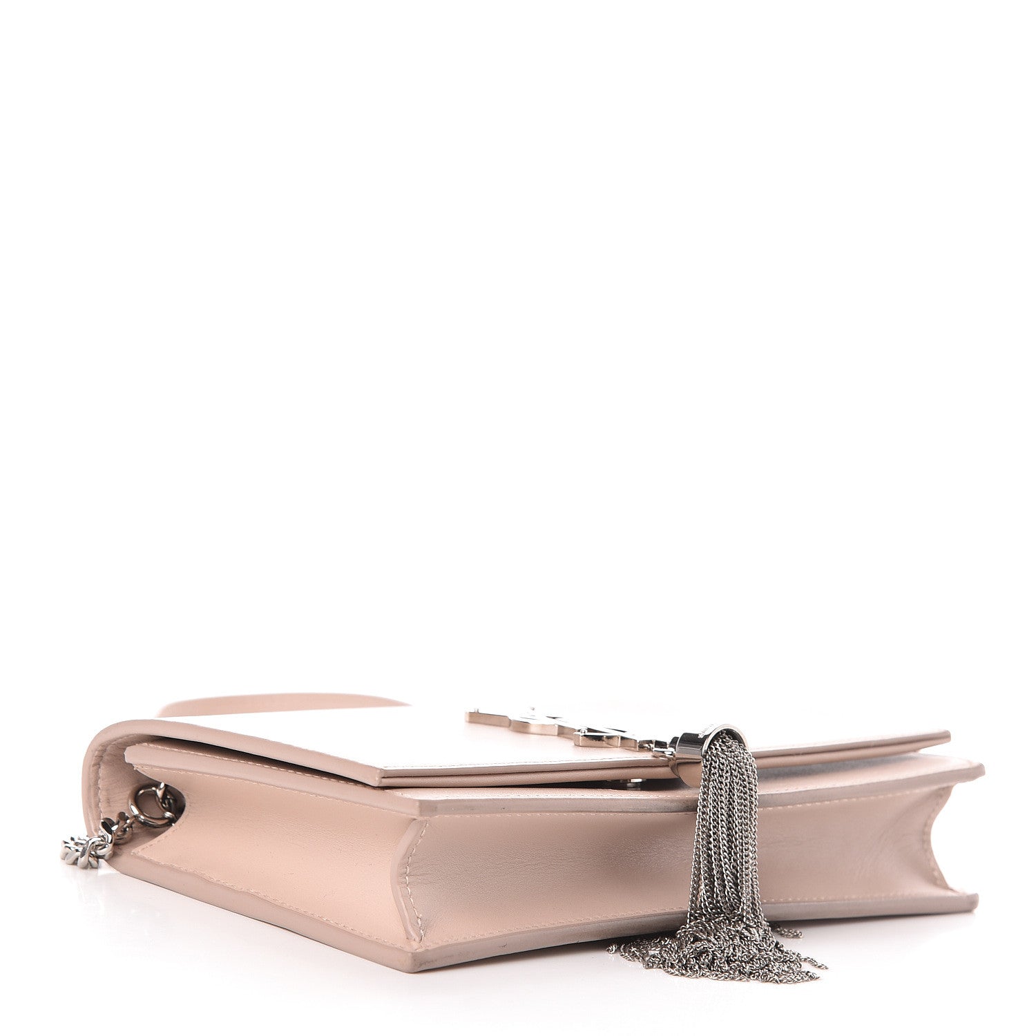 Saint Laurent Smooth Calfskin Classic Monogram Kate Tassel Chain Wallet Marble Pink 4 of 10