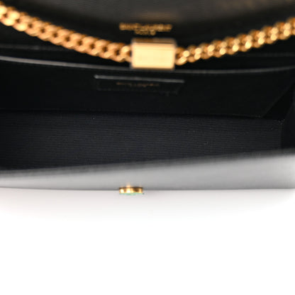 Saint Laurent Grain De Poudre Medium Classic Monogram Kate Satchel Black 5 of 9