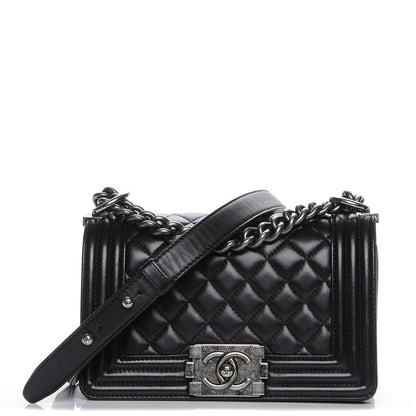Chanel Lambskin Quilted Small Boy Flap Black 1 of 8
