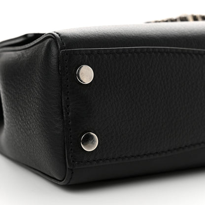 Jimmy Choo Calfskin Crystal Medium Cheri Top Handle Bag Black 8 of 12