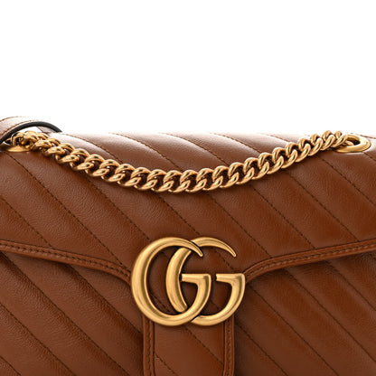 Gucci Azalea Calfskin Matelasse Diagonal Small GG Marmont Shoulder Bag Cuir 8 of 11