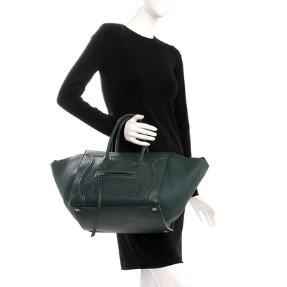 Celine Supple Calfskin Medium Phantom Luggage Bottle Green 2 of 8