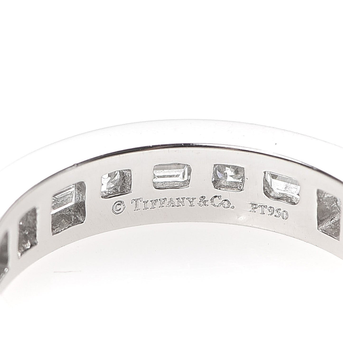 Platinum Round Baguette Diamond 3mm Channel-Set Eternity Band Ring 47 4