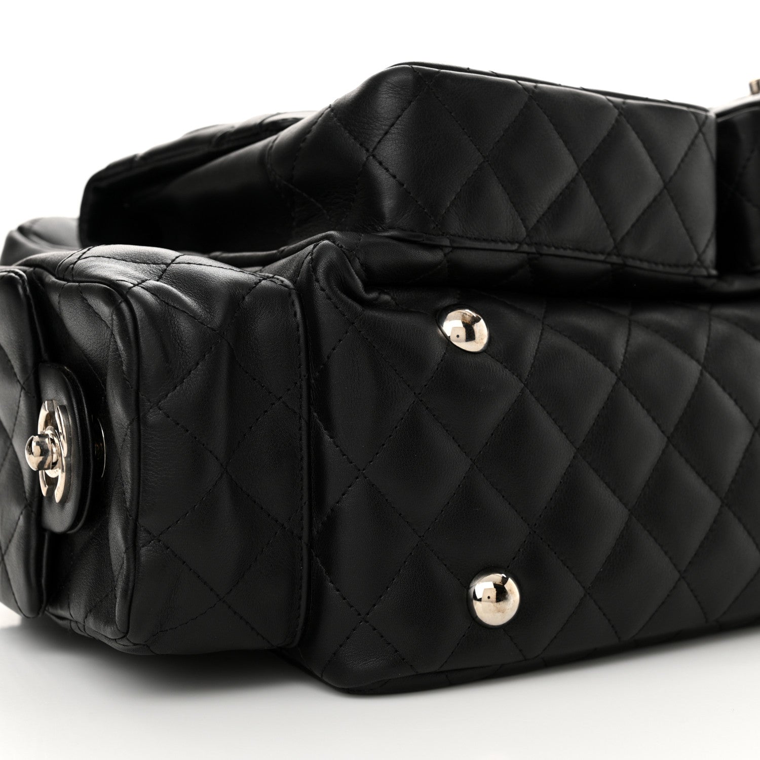 Chanel Calfskin Quilted Large Cambon Multipocket Reporter Black 9 of 12