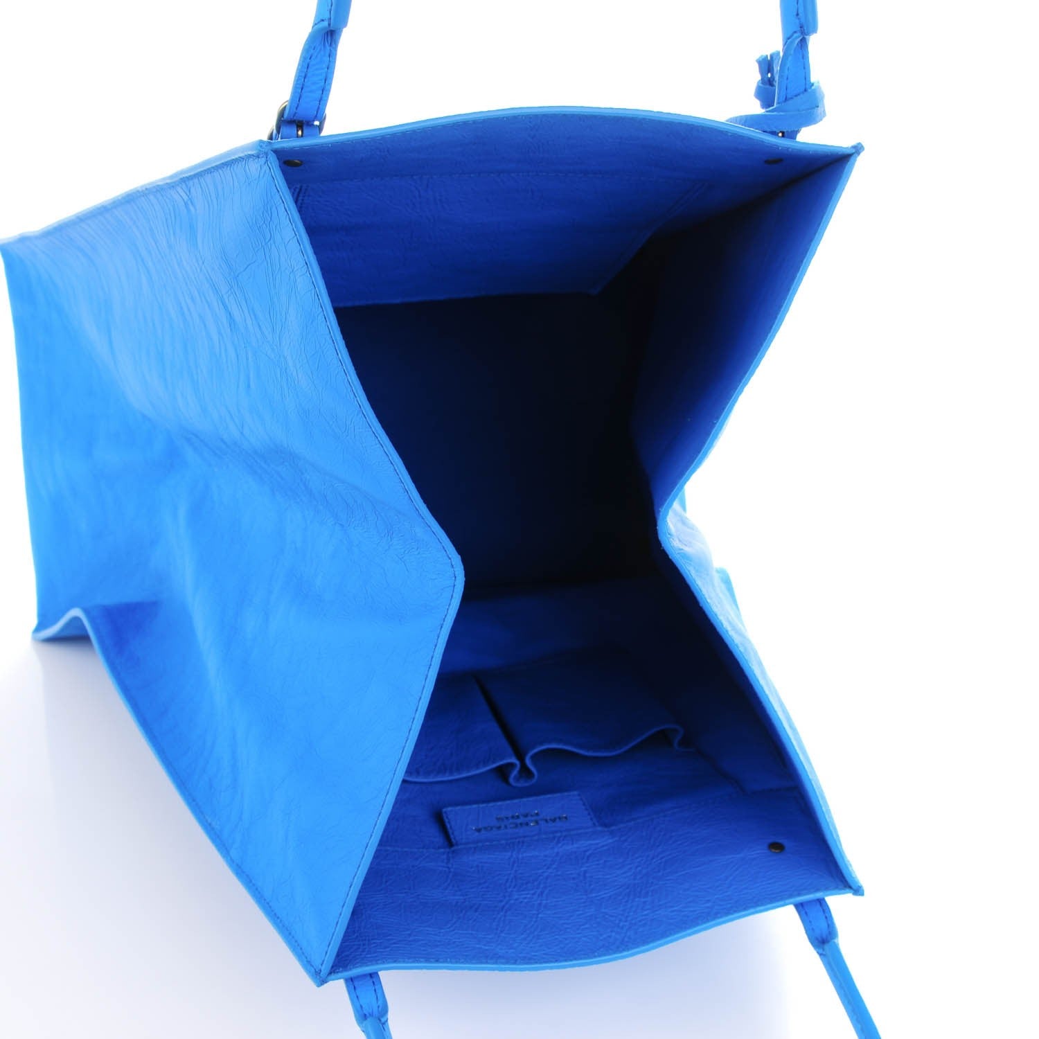 Balenciaga Veau Papier Basket Tote Bleu 5 of 11