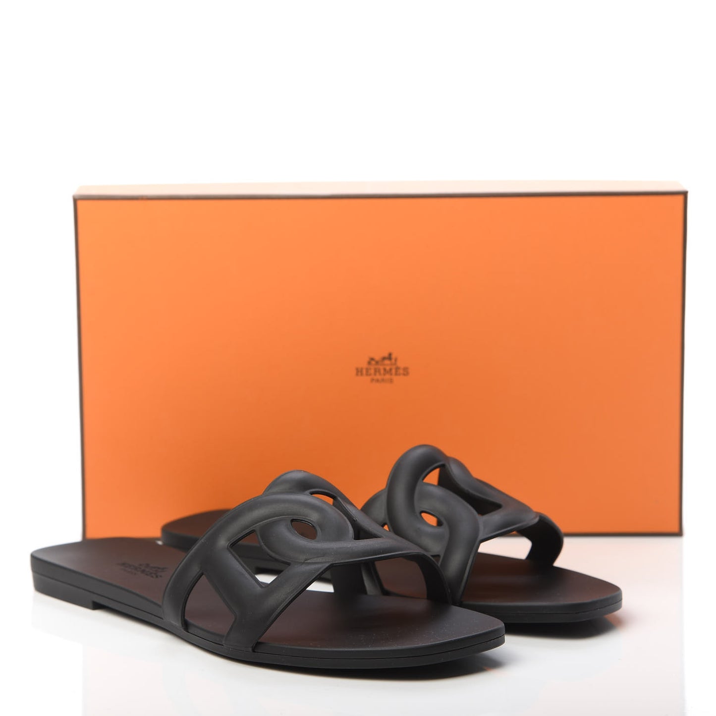 Rubber Aloha Sandals 37 Black