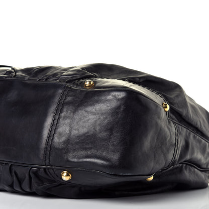 Gucci Calfskin Large Jockey Hobo Black 9 of 10