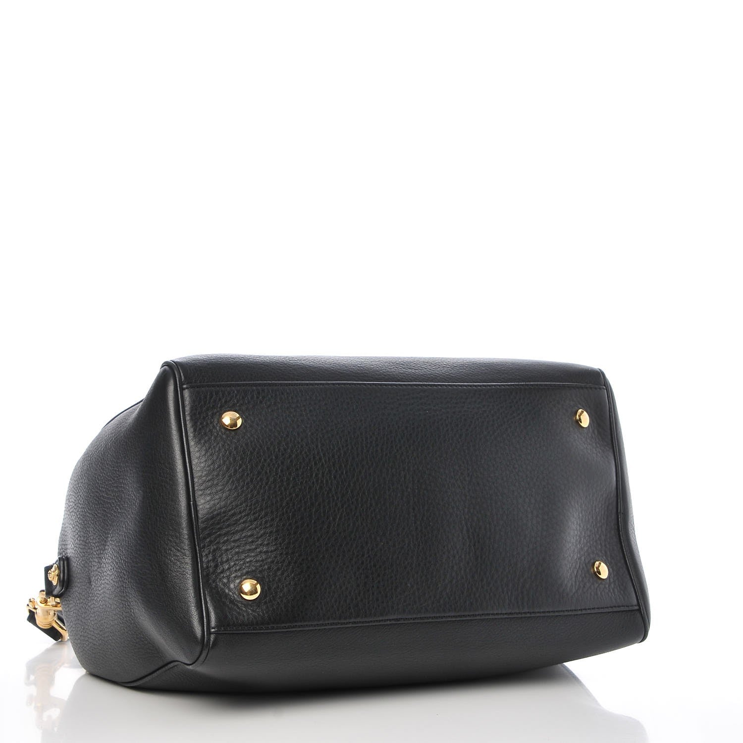 Versace Calfskin Signature Duffle Bag Nero Black 4 of 7