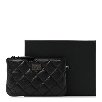 Chanel Aged Calfskin Quilted Small Reissue Cosmetic Case So Black 8 of 8