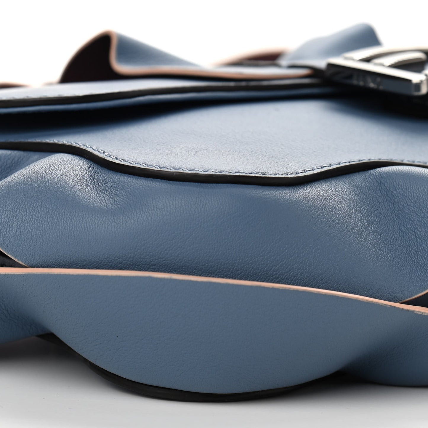 Calfskin Waves Baguette Blue