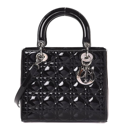 Christian Dior Patent Cannage Medium Lady Dior Black 2 of 9