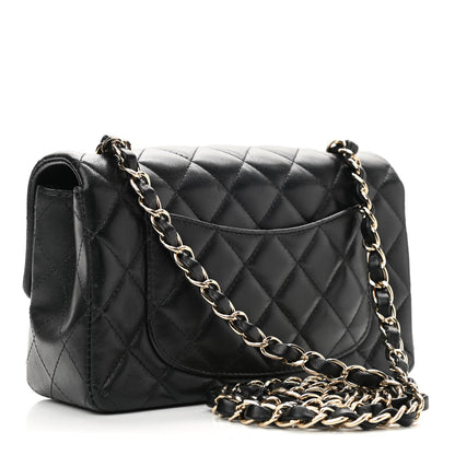 Chanel Lambskin Quilted Mini Rectangular Flap Black 3 of 12