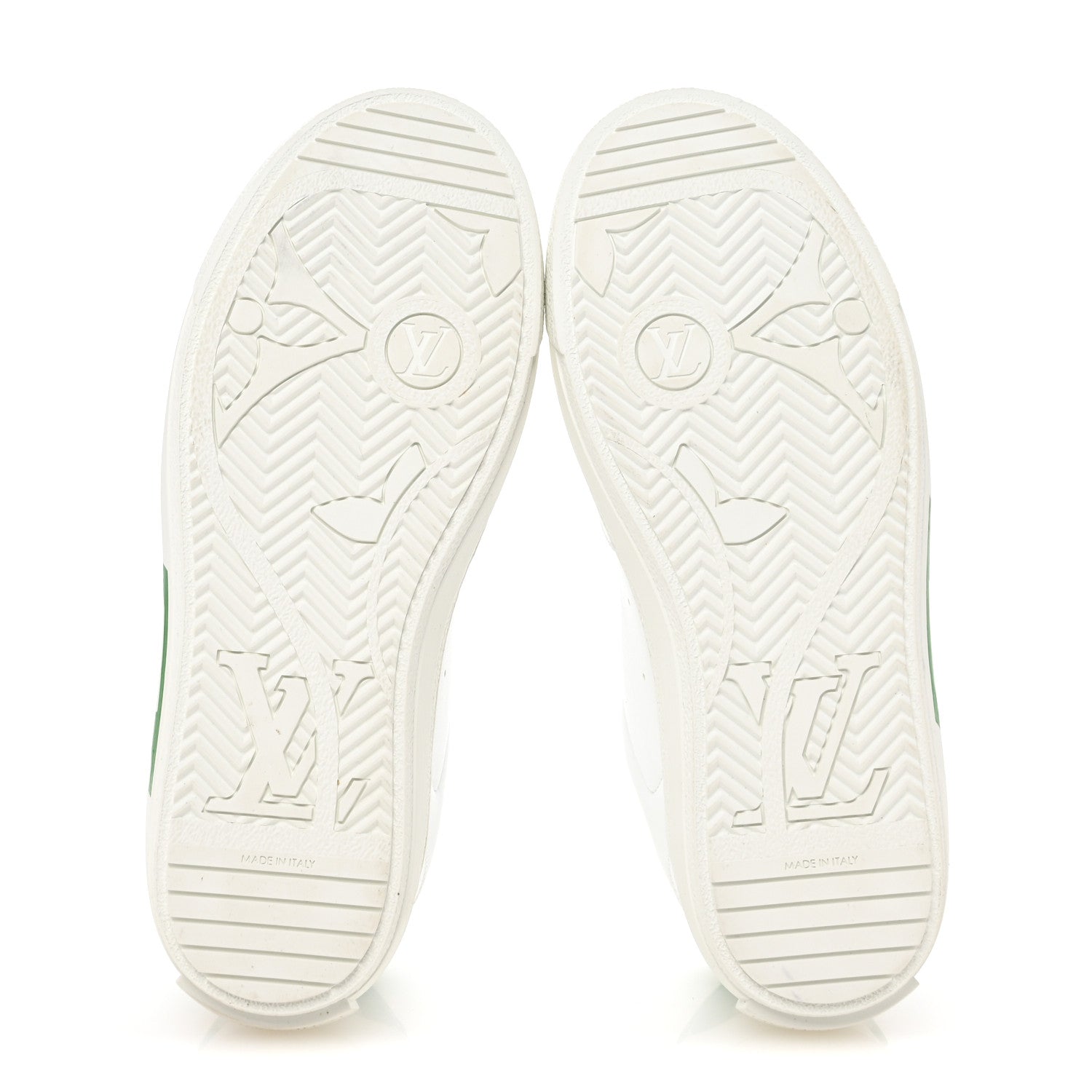Louis Vuitton Calfskin Charlie Sneaker 37.5 White Green 6 of 10