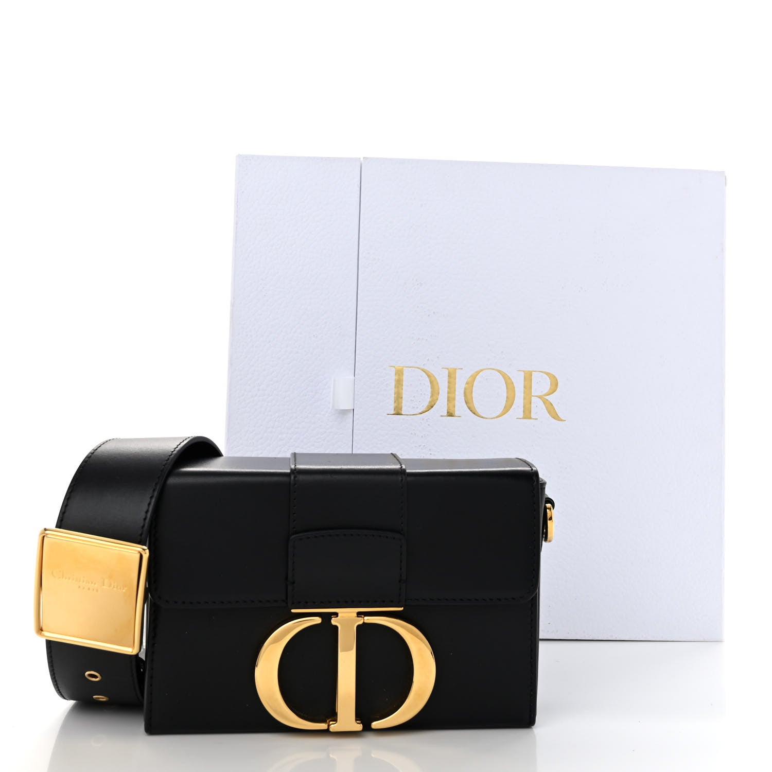 Christian Dior Box Calfskin 30 Montaigne Box Bag Black 10 of 10