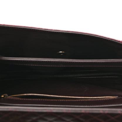 Chanel Lizard Lambskin Quilted Large Perfect Edge Flap Burgundy 5 of 10