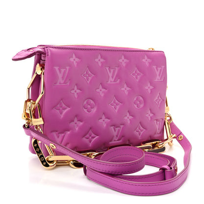 Louis Vuitton Lambskin Embossed Monogram Coussin BB Orchid 3 of 10
