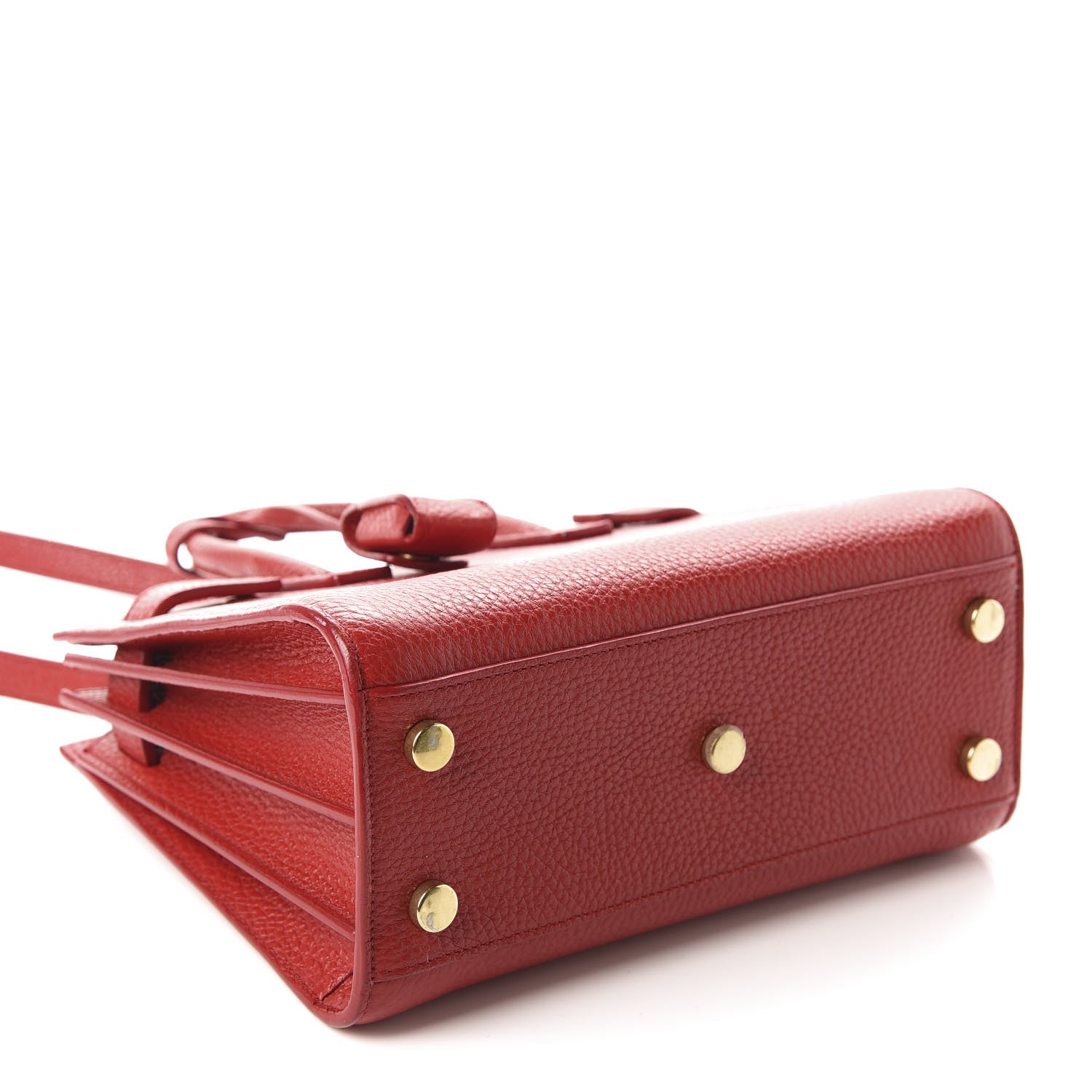 Saint Laurent Grained Calfskin Nano Sac De Jour Lipstick Red 4 of 11
