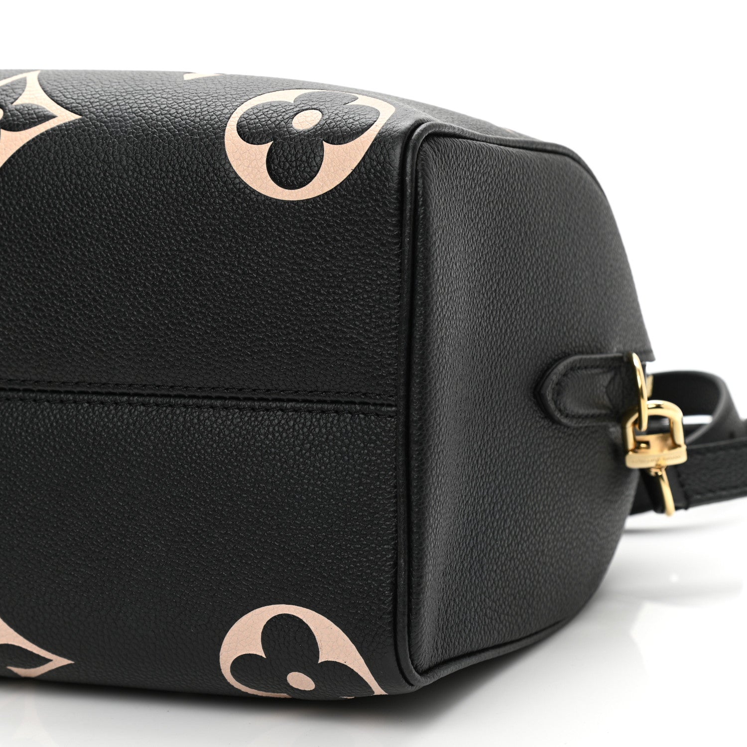 Louis Vuitton Empreinte Monogram Giant Speedy Bandouliere 25 Black Beige 9 of 9