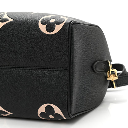 Louis Vuitton Empreinte Monogram Giant Speedy Bandouliere 25 Black Beige 9 of 9