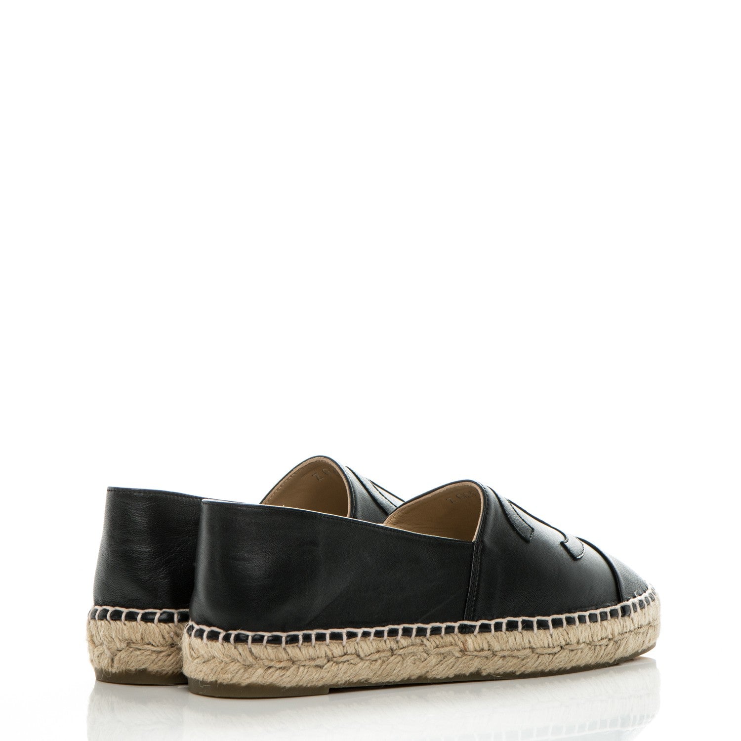 Chanel Lambskin CC Espadrilles 36 Black 4 of 8