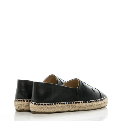 Chanel Lambskin CC Espadrilles 36 Black 4 of 8