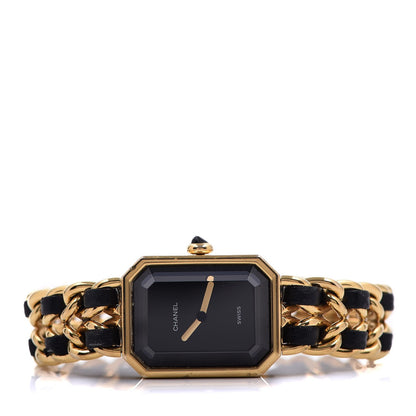 Chanel Stainless Steel Lambskin 20mm Chain Premiere Quartz Watch Gold L 11 of 14