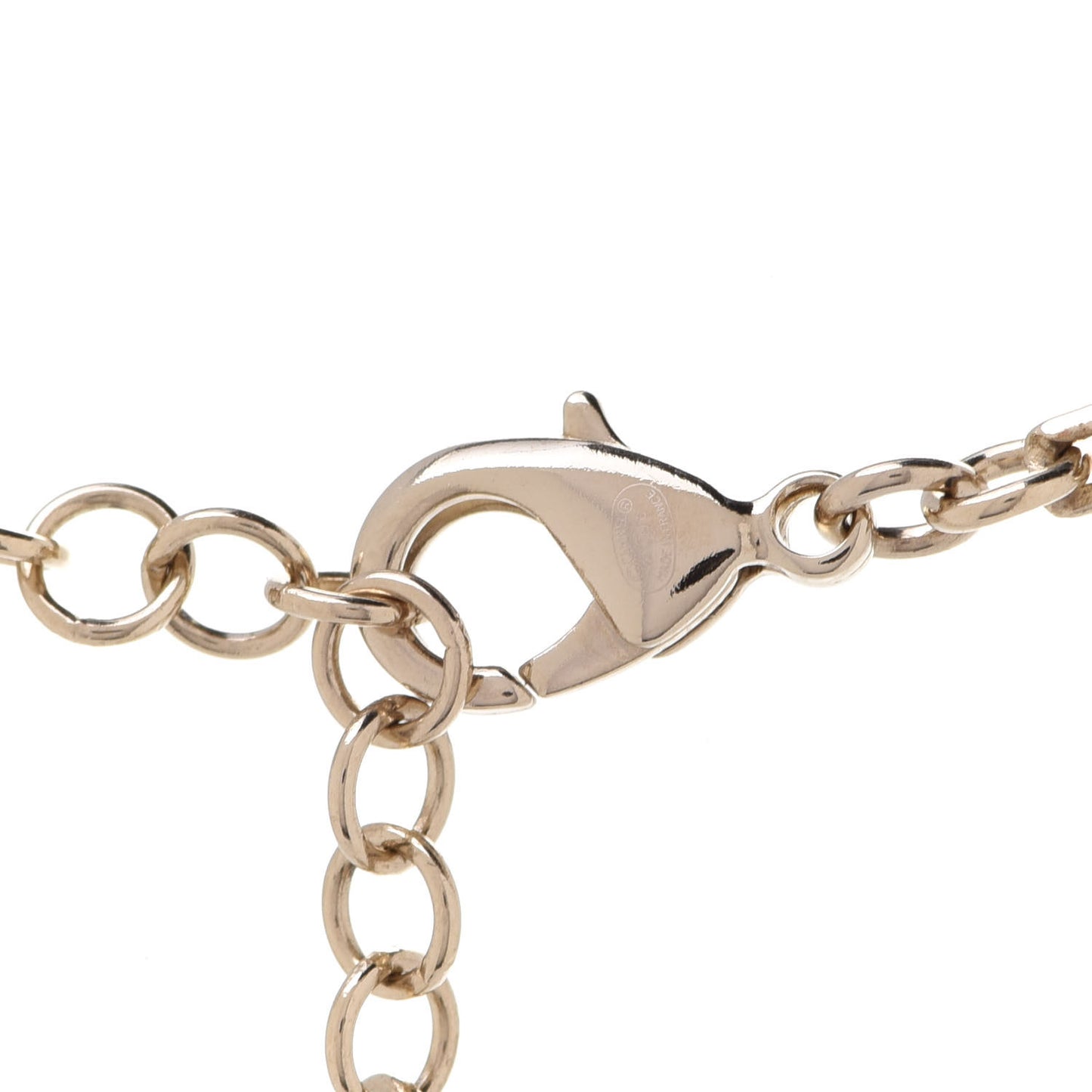 Pearl Crystal CC Teardrop Braided Necklace Gold