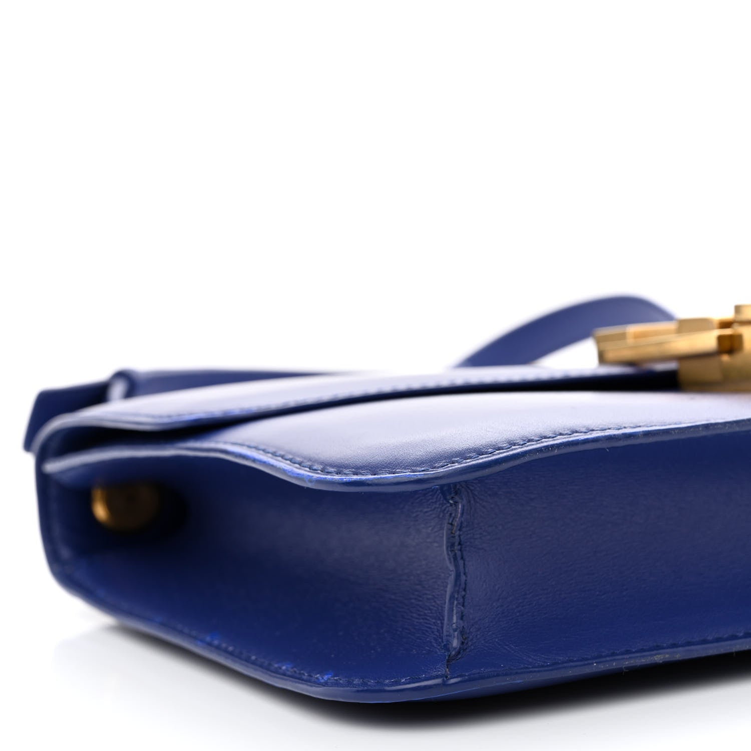 Saint Laurent Smooth Calfskin Carre Satchel Royal Blue 9 of 10