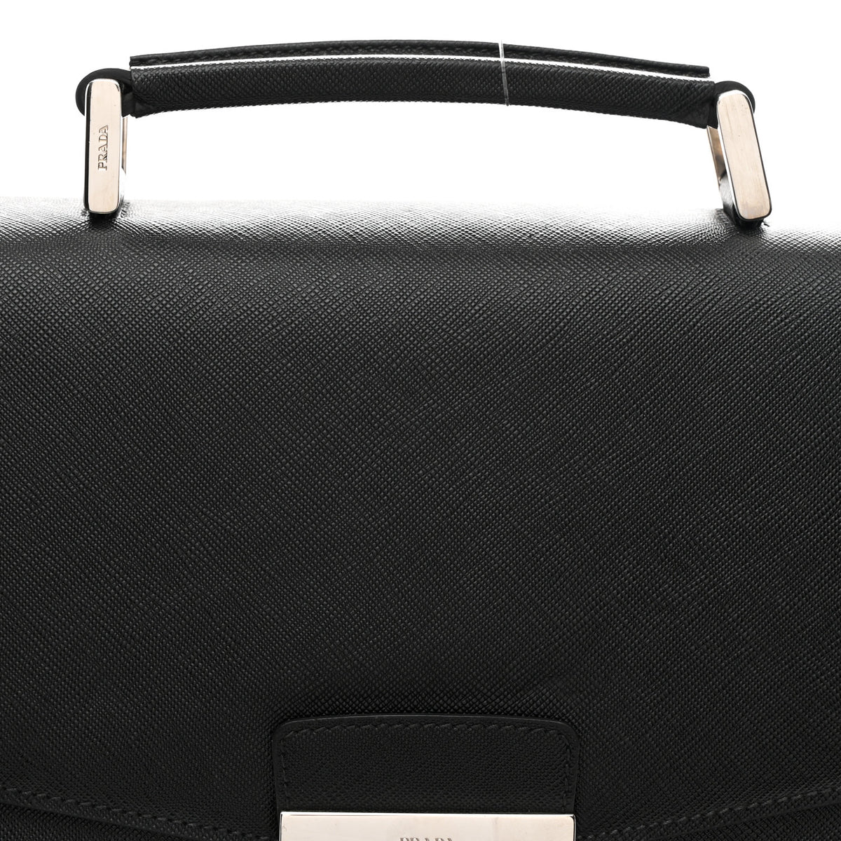 Prada Saffiano Briefcase Black 7 of 11