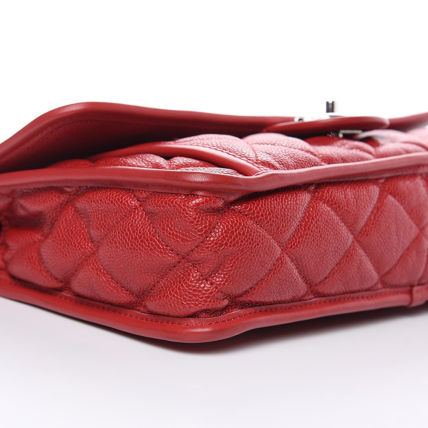 Chanel Caviar Quilted Large French Riviera Flap Red 8 of 10