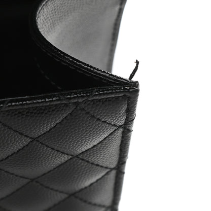 Saint Laurent Grain De Poudre Textured Mixed Matelasse Triquilt Small Monogram Satchel Black 9 of 9