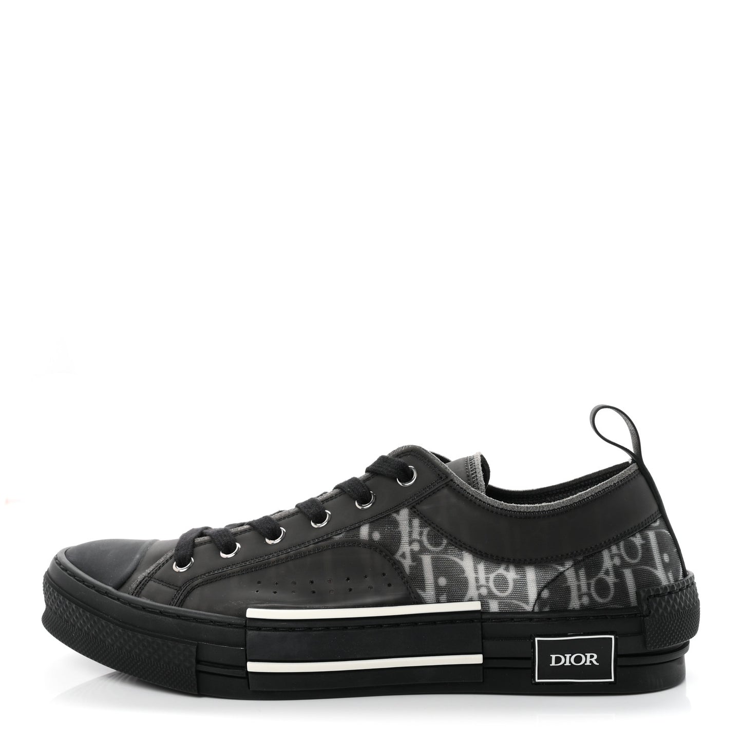 Technical Canvas Oblique Mens B23 Low Top Sneakers 45 Black