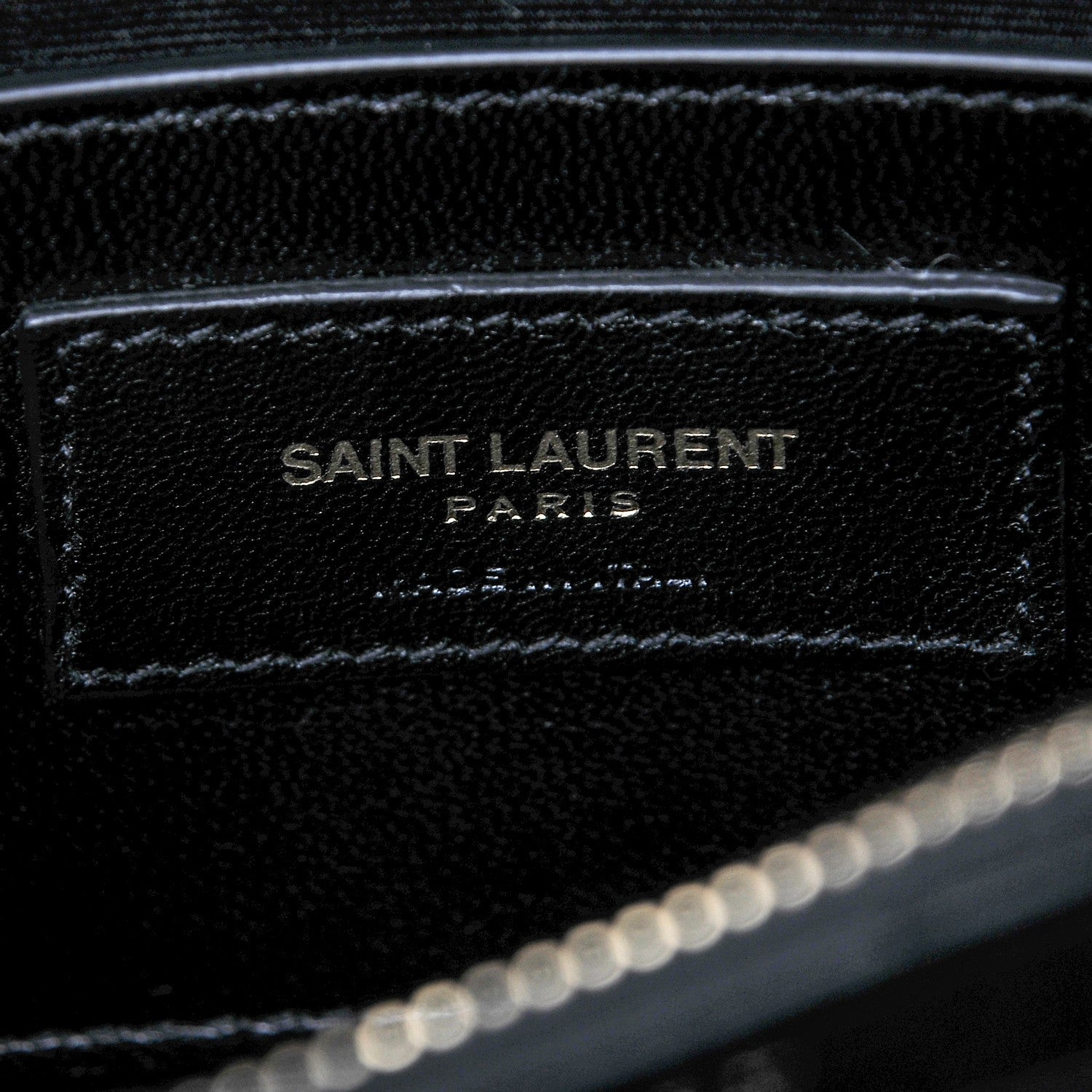 Saint Laurent Sheepskin Matelasse Chevron Monogram Medium College Bag Black 7 of 8