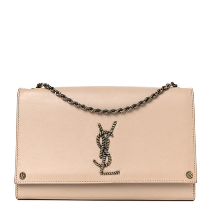 Saint Laurent Smooth Calfskin Medium Braided Monogram Kate Satchel Nude Powder 1 of 17