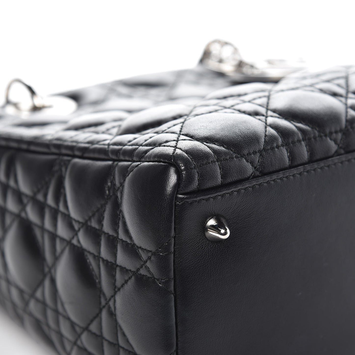 Lambskin Cannage Medium Lady Dior Black