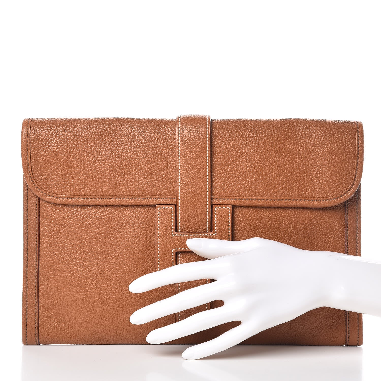 Hermes Togo Jige PM Clutch Gold 2 of 9