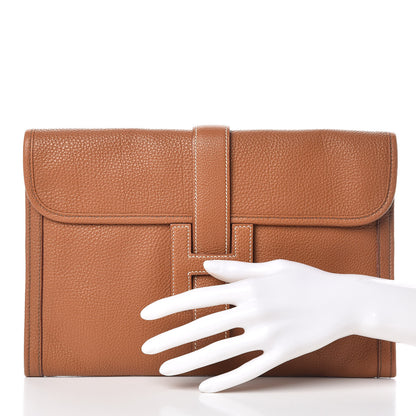 Hermes Togo Jige PM Clutch Gold 2 of 9