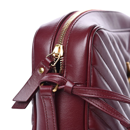 Saint Laurent Calfskin Matelasse Monogram Lou Camera Bag Dark Legion Red 12 of 12