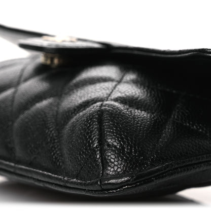 Chanel Caviar Fabric Foldable Tote Bag With Chain Black Multicolor 16 of 20