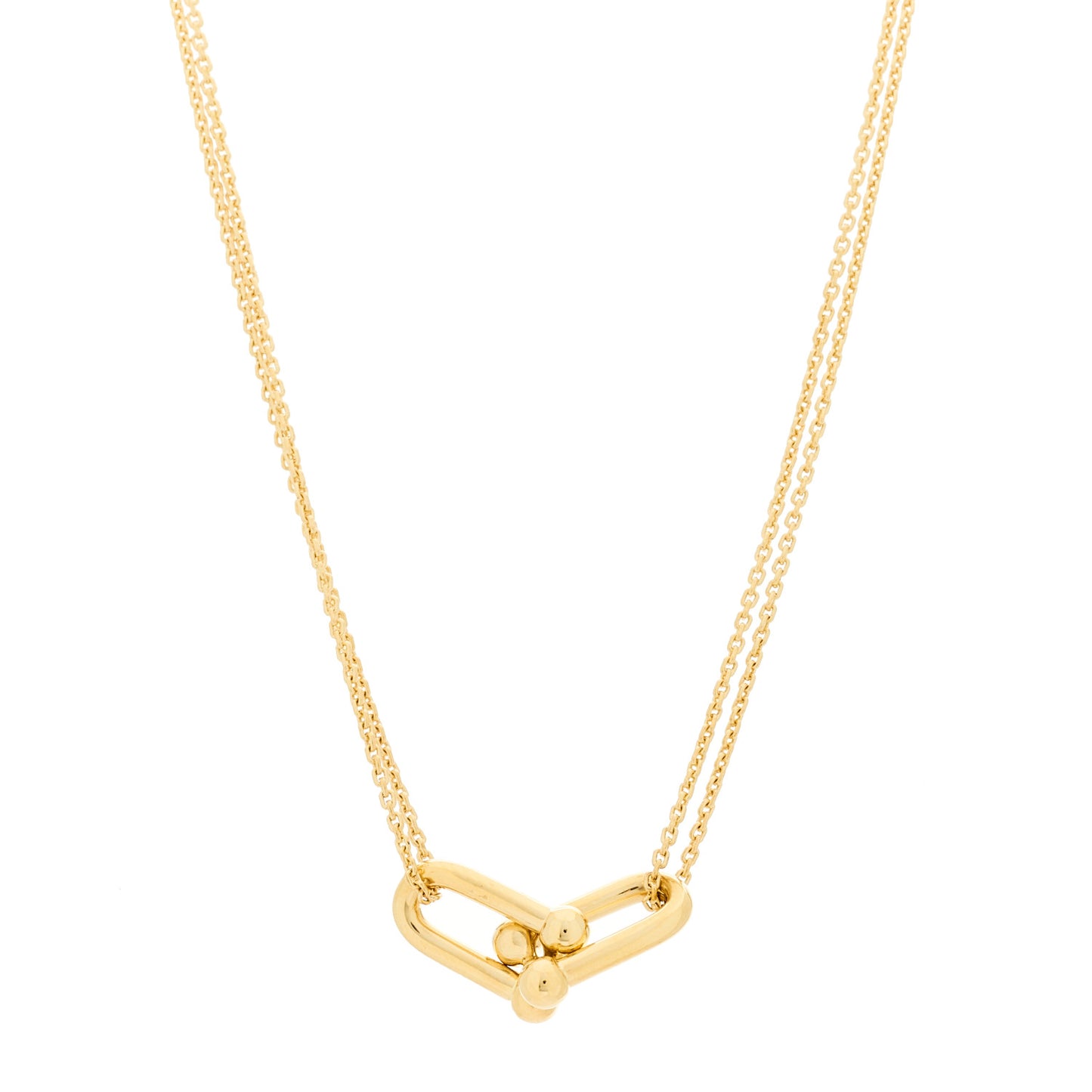 18K Yellow Gold HardWear Small Double Link Pendant Necklace