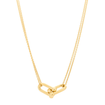 Tiffany 18K Yellow Gold HardWear Small Double Link Pendant Necklace 1 of 5
