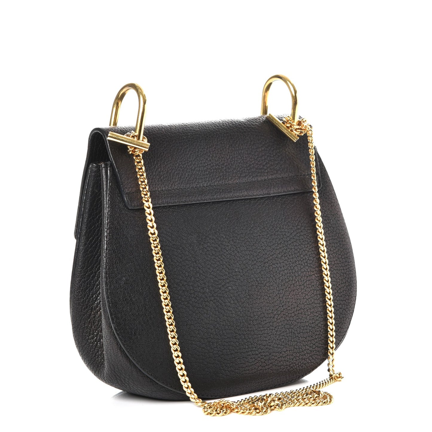 Grained Lambskin Drew Shoulder Bag Black