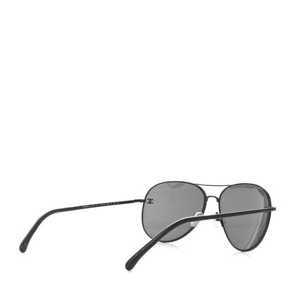 Chanel Aviator CC Sunglasses 4189-T-Q Black 4 of 7