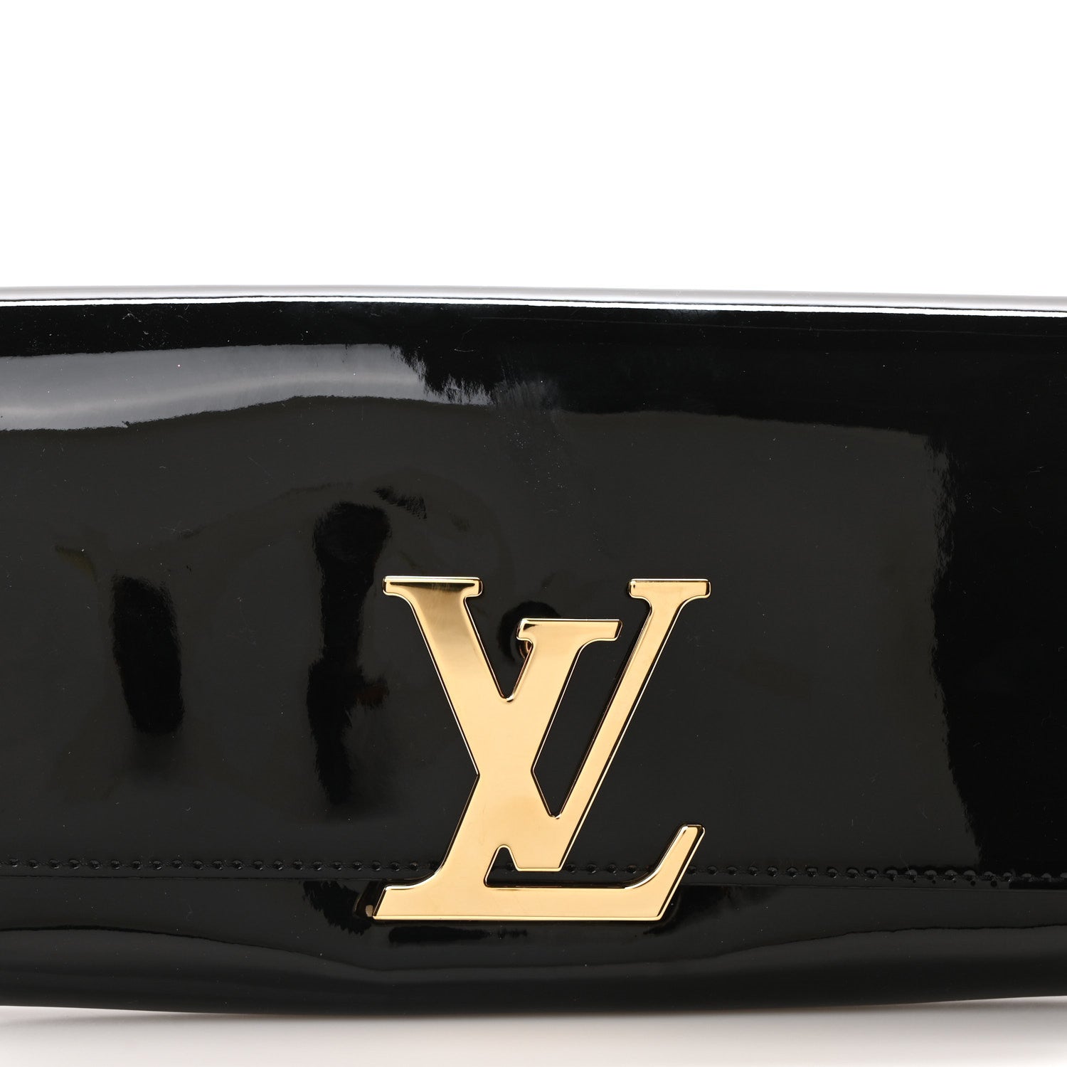 Louis Vuitton Patent Louise Clutch Black 6 of 8