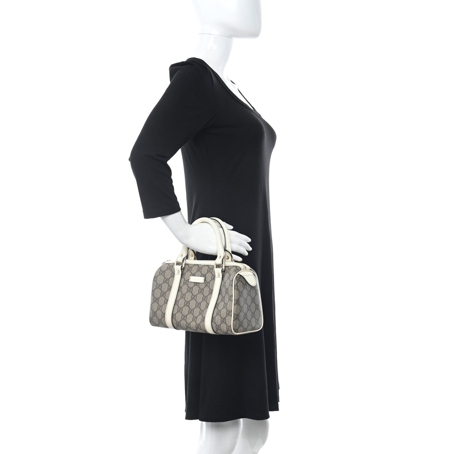GG Plus Monogram Small Joy Boston White