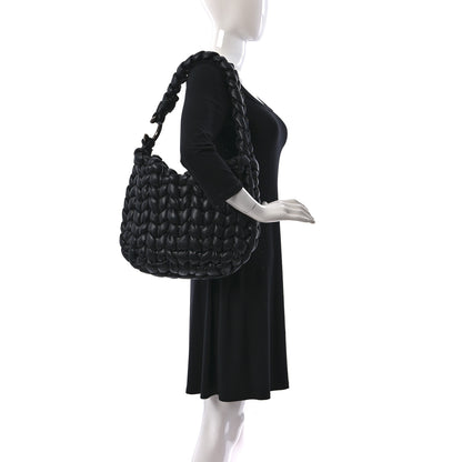 Chloe Lambskin Woven Wooden C Shoulder Bag Black 2 of 10