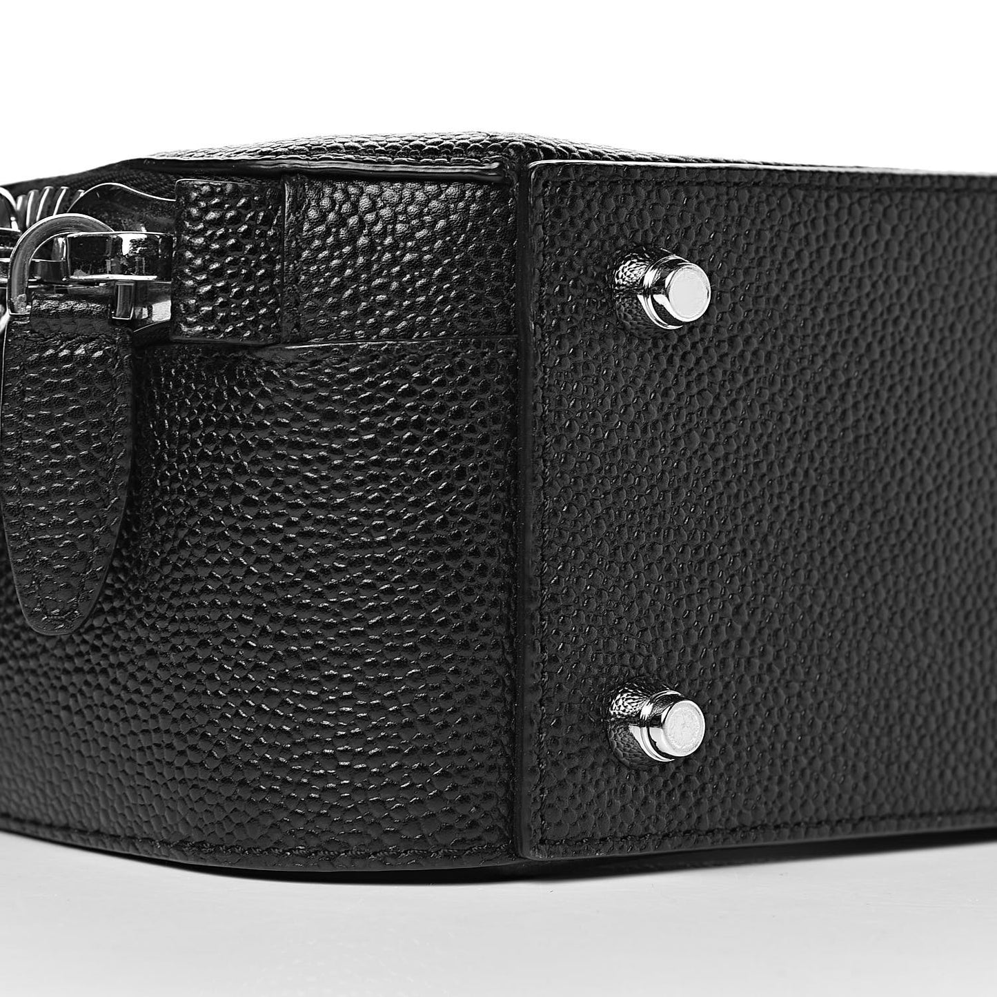 Pebbled Calfskin Rafael Crossbody Bag Black
