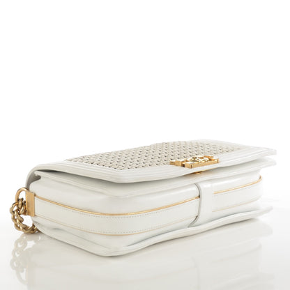 Chanel Sheepskin Braided New Medium Boy Reverso Flap White 4 of 9